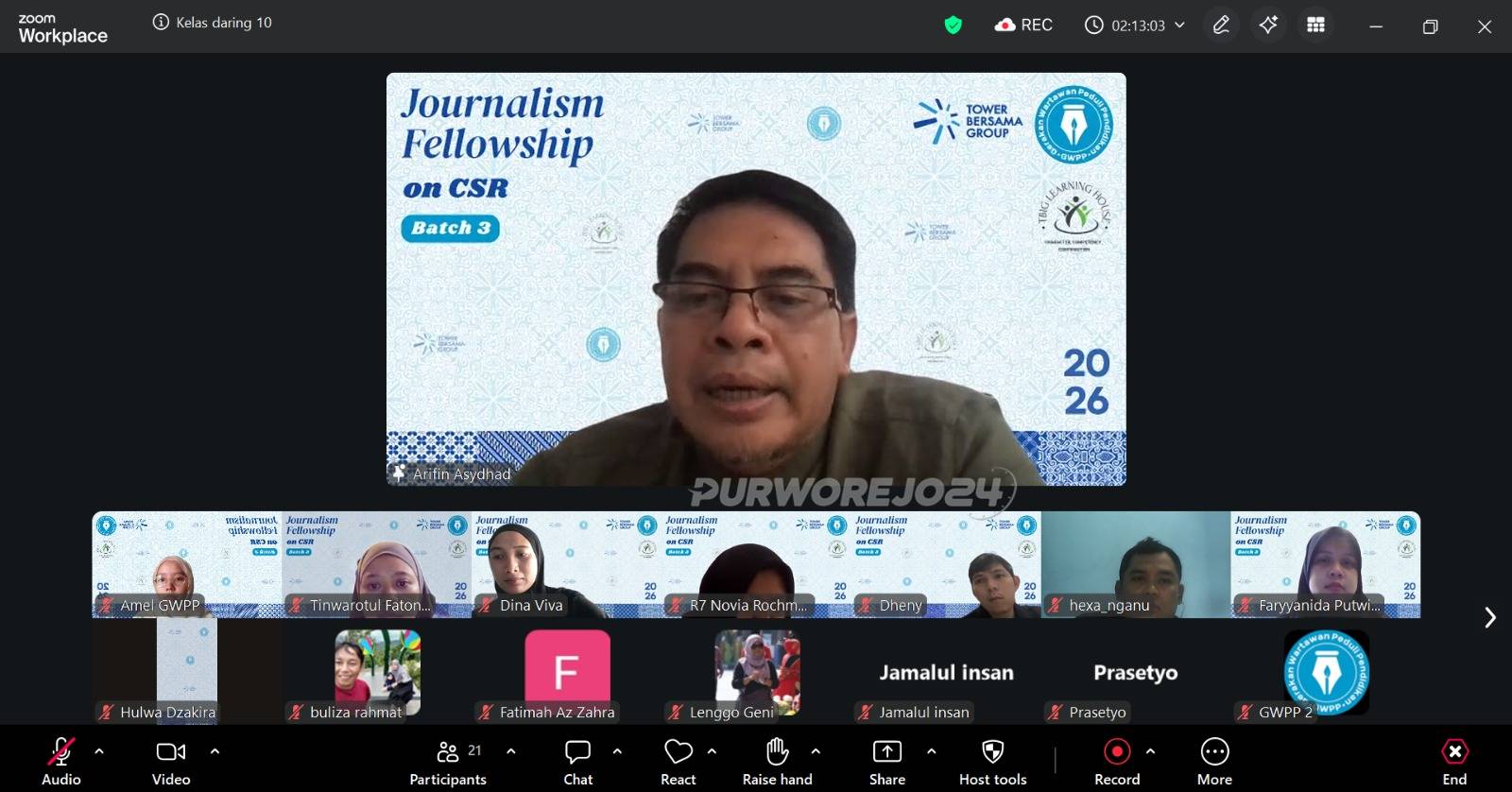 Saat kegiatan zoom