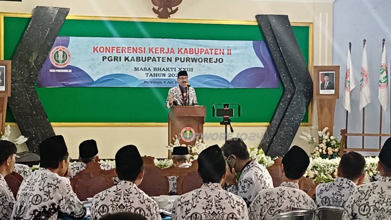 Sambutan ketua PGRI Purworejo