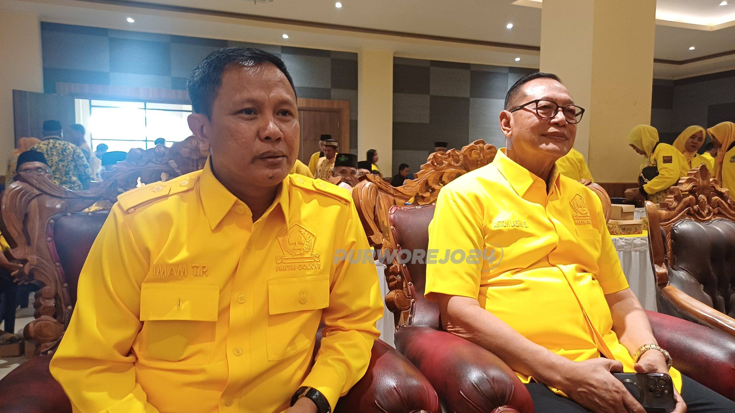 Imam Teguh Purnomo saat hadir dalam pelanrikan pengurus DPD Golkar Purworejo