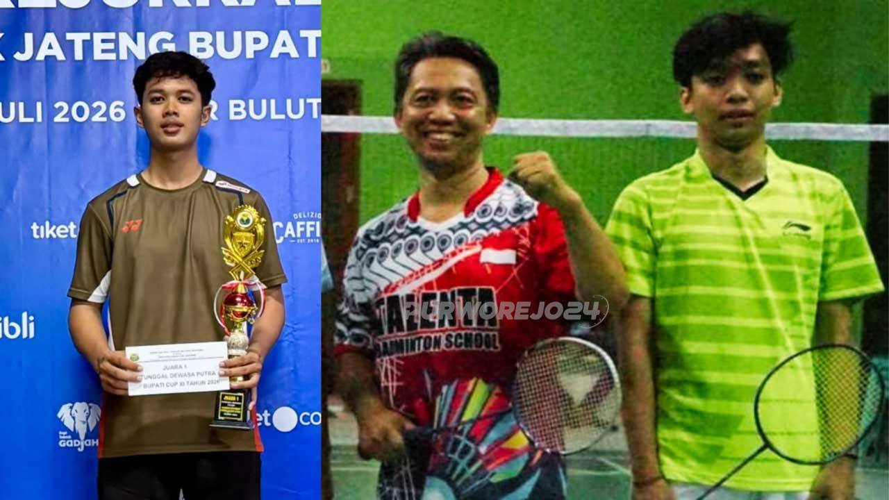Yogi Yusuf Saputra, sukses meraih Juara I Tunggal Dewasa Putra pada ajang Kejurkab Bulu Tangkis Hydroplus Bank Jateng Bupati Cup XI Kabupaten Kebumen 2026
