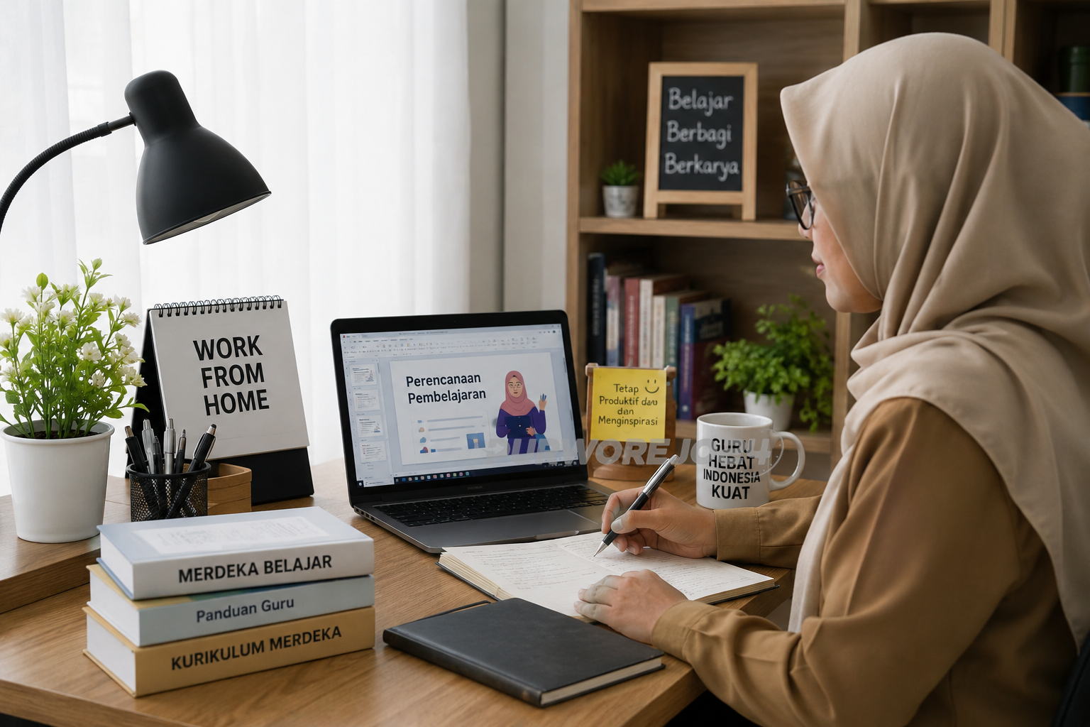 Ilustrasi WFA dan WFH bagi Guru Saat Libur Sekolah