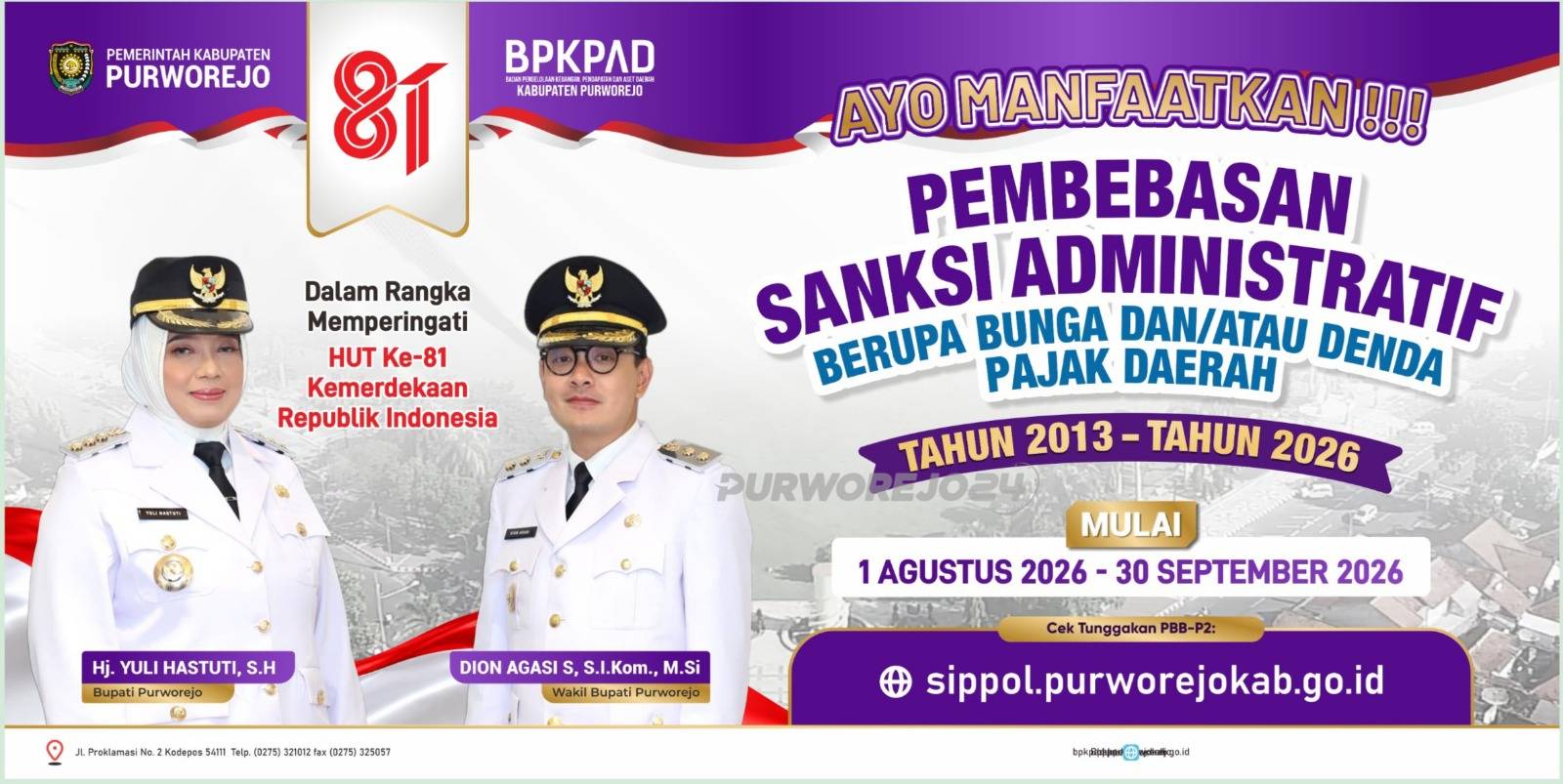Poster pembebasan sanksi pajak
