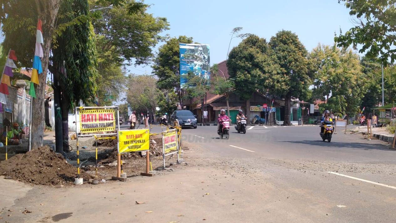Lokasi pipa terdampak proyek saluran air