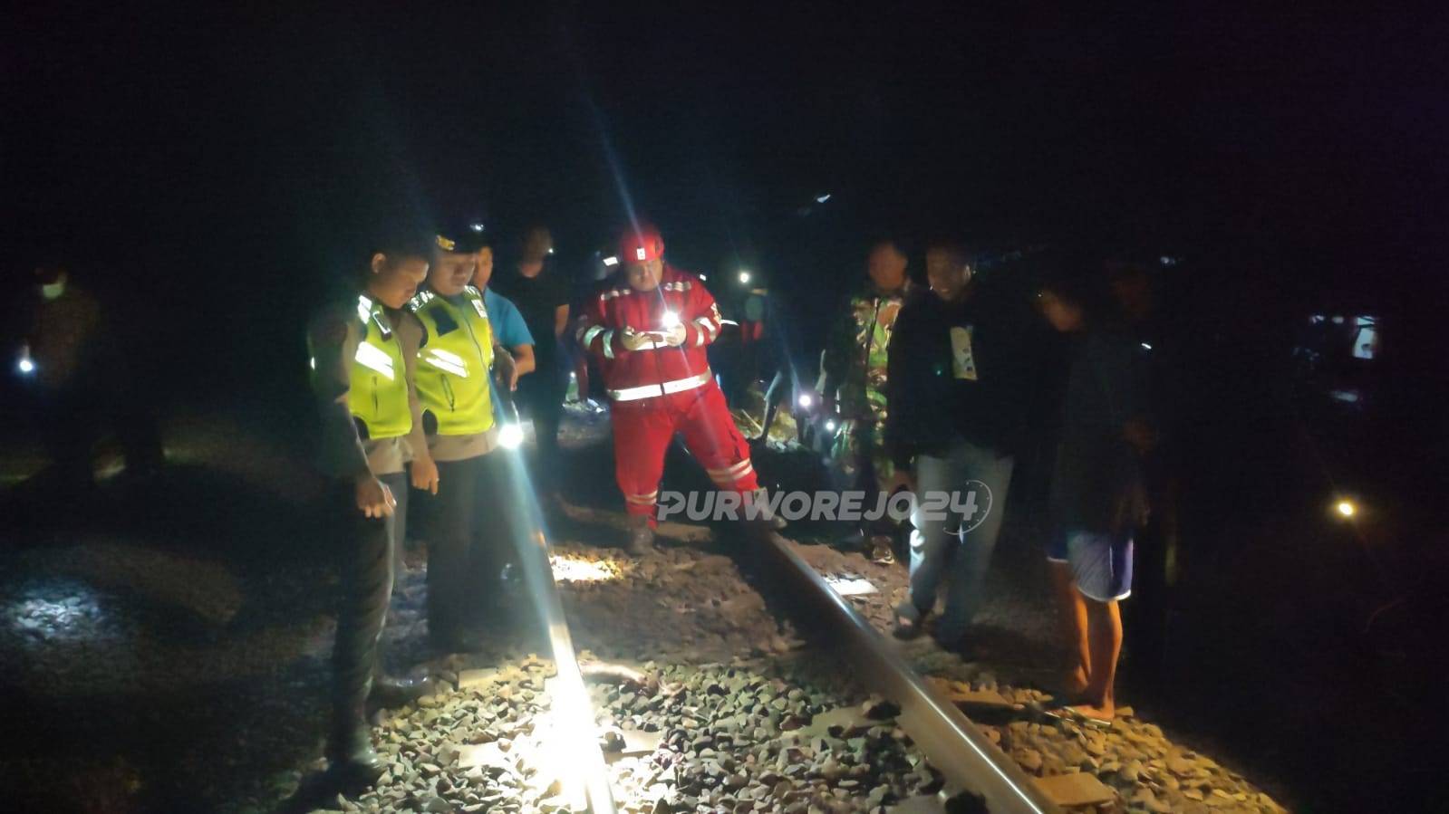 Lokasi kejadian warga tertemper KA