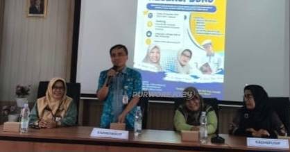 Dwi Yuwono, S.E., M.M saat memberikan sambutan