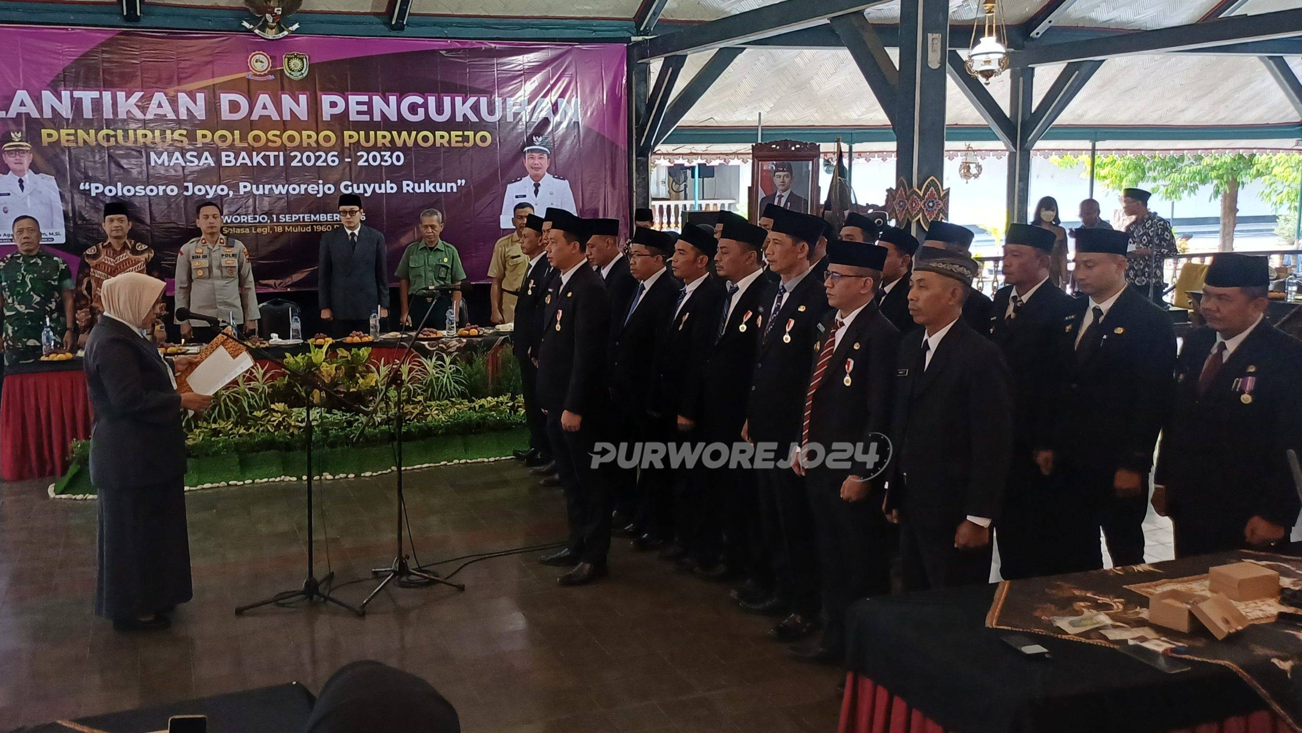 Saat pelantikan dan pengukuhan Pengurus Polosoro Purworejo