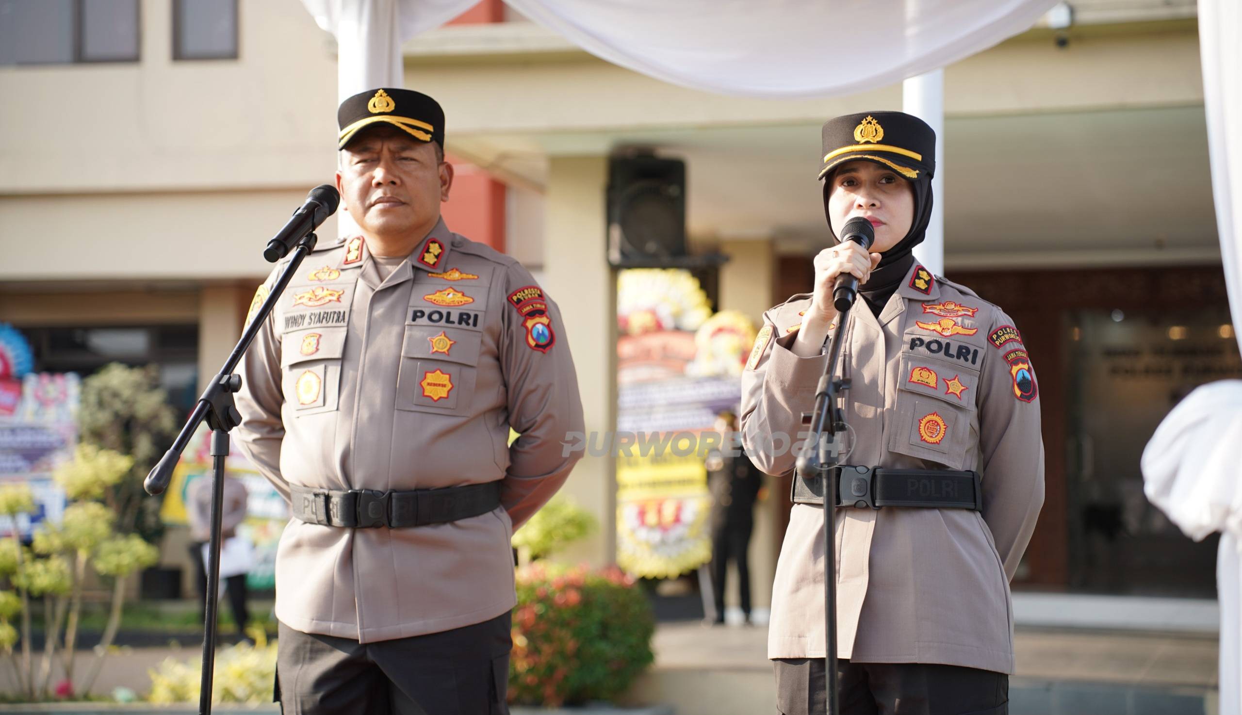 Kapolres Purworejo lama dan Kapolres Purworejo yaang baru