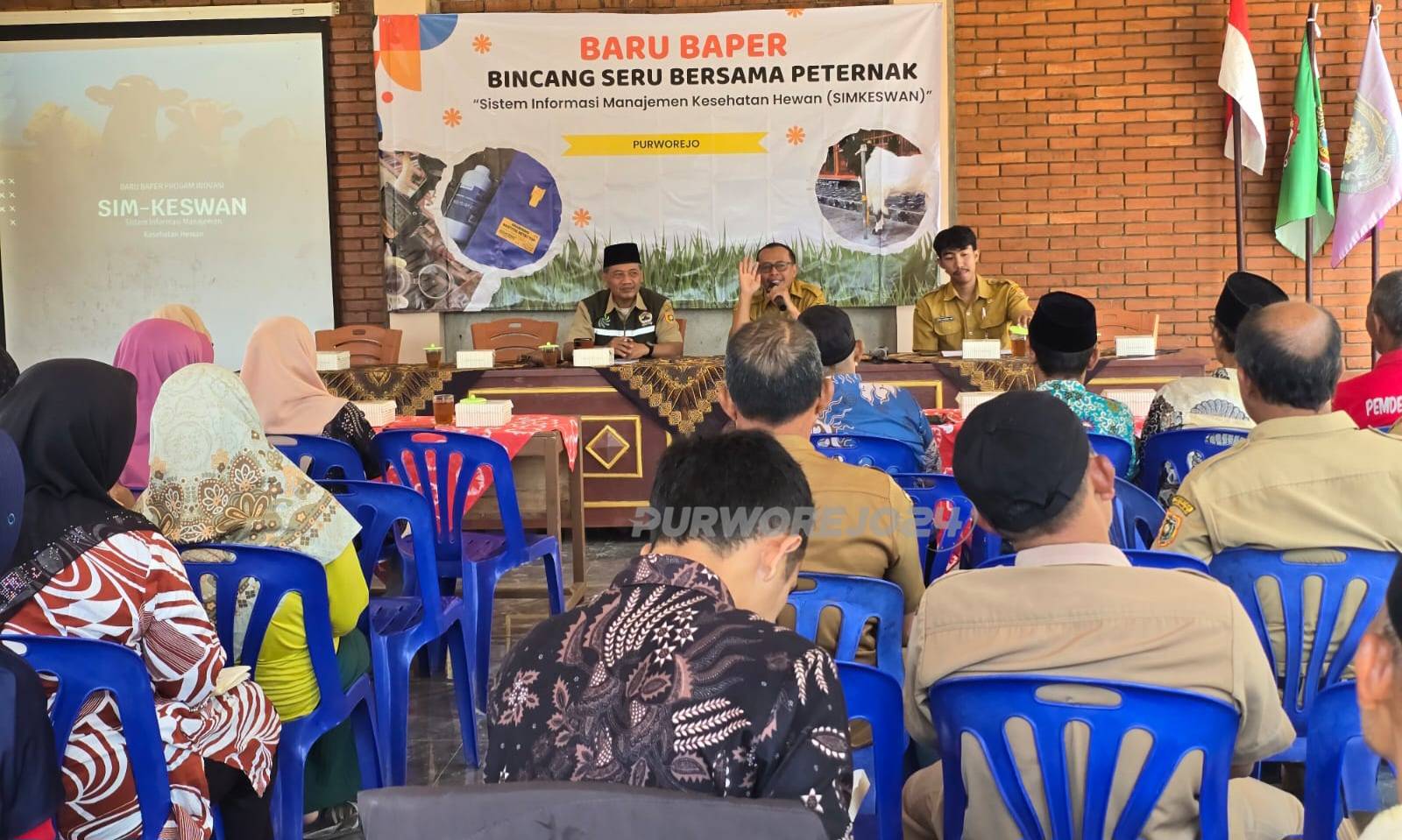 Suasana kegiatan Baru Baper (Bincang Seru Bersama Peternak) di Desa Sudorogo, Kecamatan Kaligesing, Purworejo, Selasa (22/9/2026).