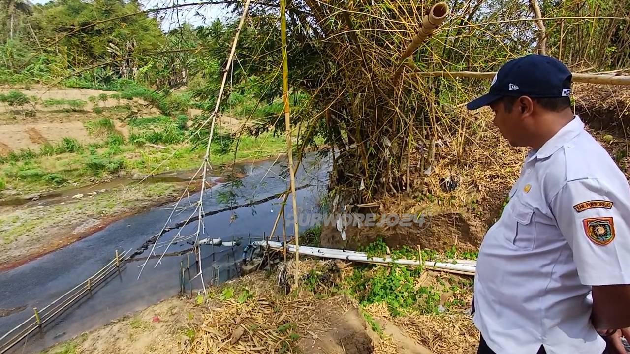 Lokasi pengambilan air di sungai Bogowonto