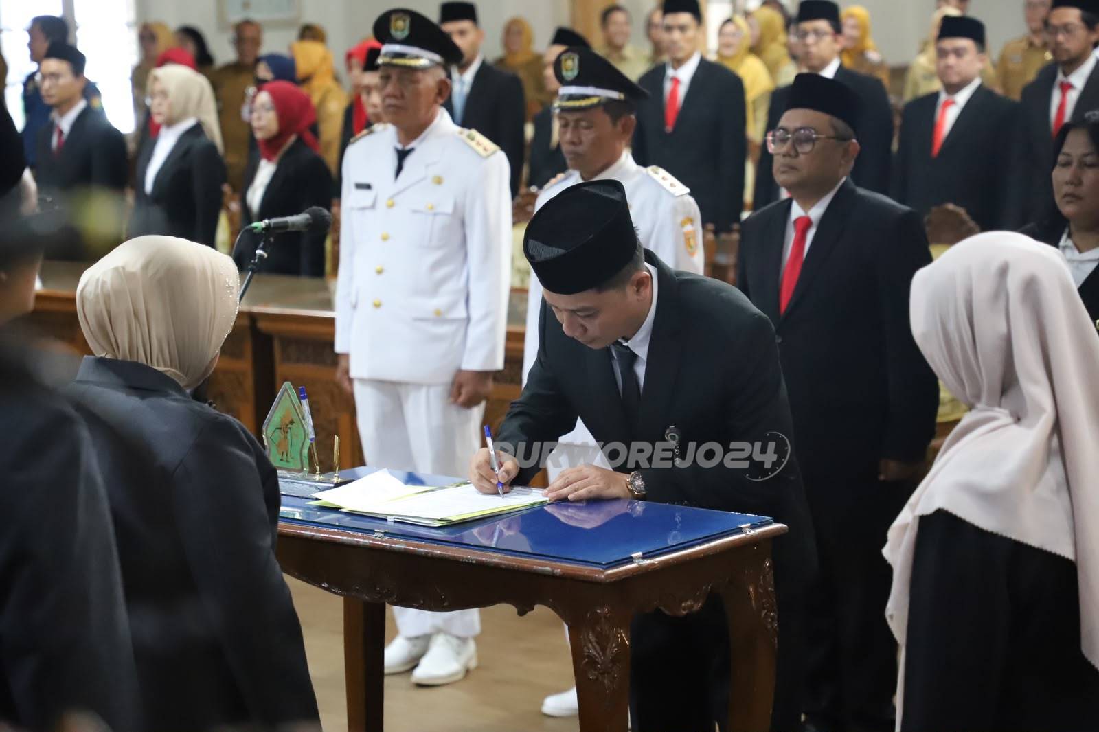 Saat prosesi pelantikan